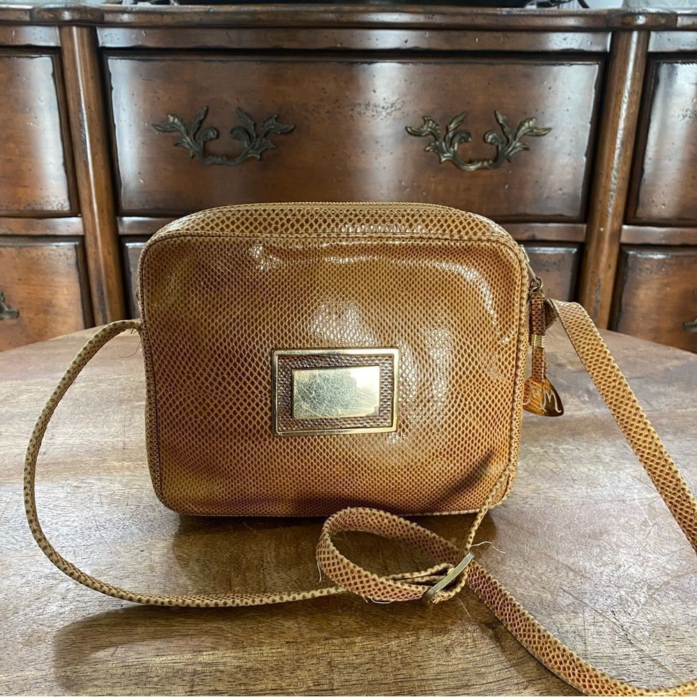 Vintage Morris Moskowitz glazed lizard bag